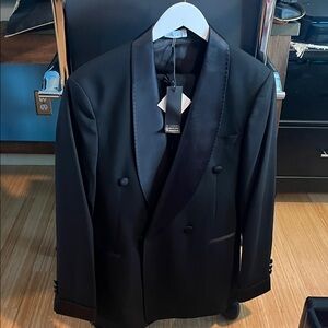 Classic Black Satin Lapel Men's Tuxedo